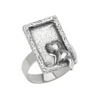 Серебряное кольцо «Кот»