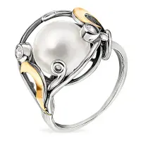 Кольцо серебряное с жемчугом Кольцо серебряное с жемчугом