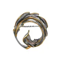 Брошь из серебра с позолотой