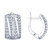 Серебряные серьги с фианитами