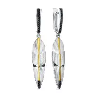 Серьги из серебра с фианитами Серьги из серебра с фианитами