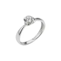 Серебряное кольцо с бриллиантом