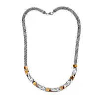 Серебряное колье с позолотой