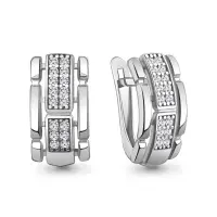 Серебряные серьги с фианитами Серебряные серьги с фианитами