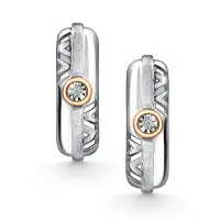 Серьги из серебра с бриллиантом