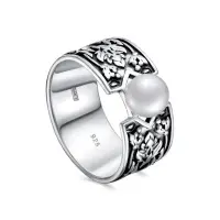 Кольцо из серебра с жемчугом