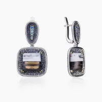 Серебряные серьги «Север»