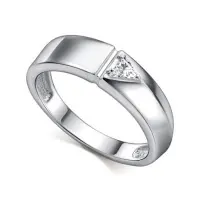 Кольцо из серебра с фианитом