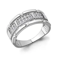 Серебряное кольцо с фианитами