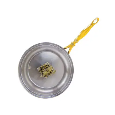 Меднная сковорода «Кукуруза» со стеклянной крышкой (1,7 л)