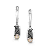 Серебряные серьги с бриллиантом Серебряные серьги с бриллиантом