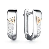 Серьги из серебра с бриллиантом