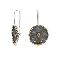 Серьги из серебра с турмалином