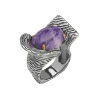 Кольцо из серебра с чароитом Кольцо из серебра с чароитом