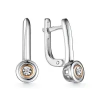 Серебряные серьги с бриллиантами Серебряные серьги с бриллиантами