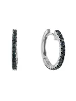 Серьги из серебра с натуральным сапфиром «Дорожка»