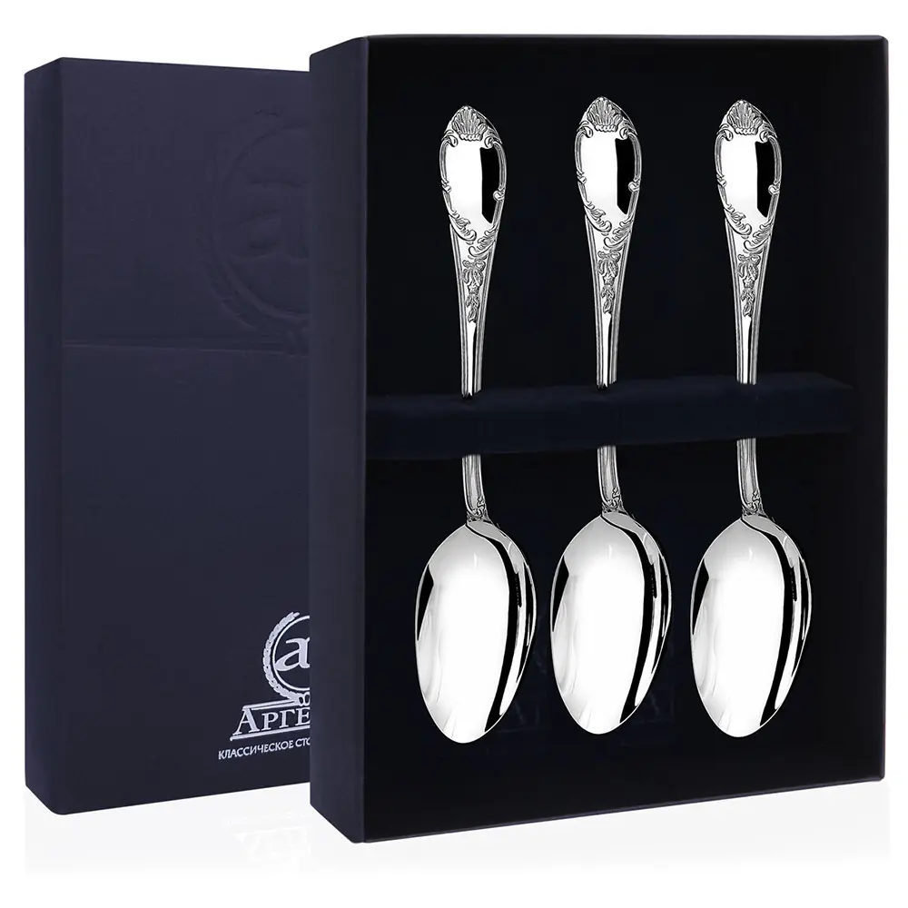 Серебряный набор «Престиж» 3 чайные ложки