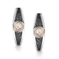 Серьги из серебра с бриллиантом