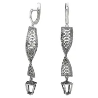 Серьги из серебра «Иоановски мост Петербург»