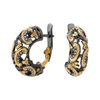 Серебрянные серьги «Барокко»