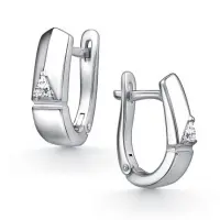 Серьги из серебра с фианитом Серьги из серебра с фианитом