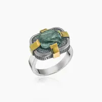 Кольцо из серебра с камнем серафинит Кольцо из серебра с камнем серафинит