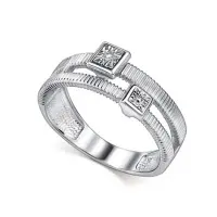 Кольцо из серебра с бриллиантами