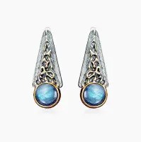 Серебряные серьги «Лабрадоритовые Сумерки»