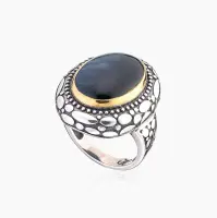 Кольцо из серебра с камнем питерсит Кольцо из серебра с камнем питерсит