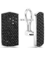 Серебряные серьги со шпинелью