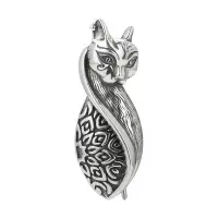 Серебряная брошь «Бастет»