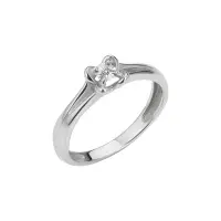 Серебряное кольцо с бриллиантом