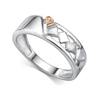 Кольцо из серебра с бриллиантом