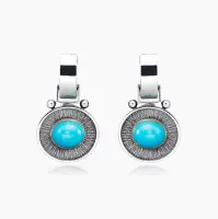 Серебряные серьги «Бирюзовый Взор»