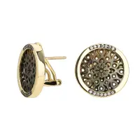 Серьги с перламутром и позолотой из серебра Серьги с перламутром и позолотой из серебра