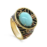Серебряное кольцо с амазонитом «Сокровища Банту» Серебряное кольцо с амазонитом «Сокровища Банту»