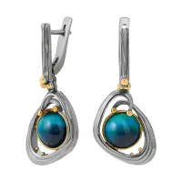 Серьги из серебра с гранатом Серьги из серебра с гранатом