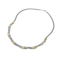 Серебряное колье с золотом Серебряное колье с золотом