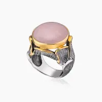 Серебряное кольцо «Нежная Дрёма» с розовым кварцем