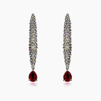 Серебряные серьги «Гранатовая тропа»