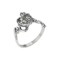 Кольцо из серебра «Лягушонок»