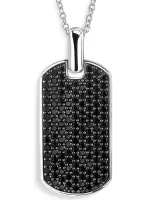 Кулон на цепи с черной шпинелью Кулон на цепи с черной шпинелью