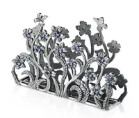 Серебряная салфетница «Незабудки»