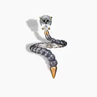 Серебряное кольцо «Мятная Змея» с празиолитом Серебряное кольцо «Мятная Змея» с празиолитом