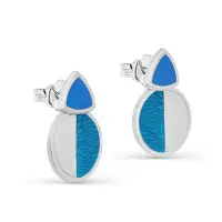 Серьги из серебра с эмалью Серьги из серебра с эмалью