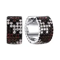 Серебряные серьги с нанокристаллом и фианитом Серебряные серьги с нанокристаллом и фианитом