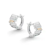 Серебряные серьги с бриллиантами и позолотой Серебряные серьги с бриллиантами и позолотой