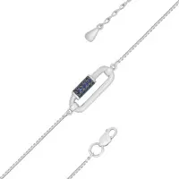 Серебряные браслет с фианитами