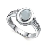 Кольцо из серебра с аквамарином