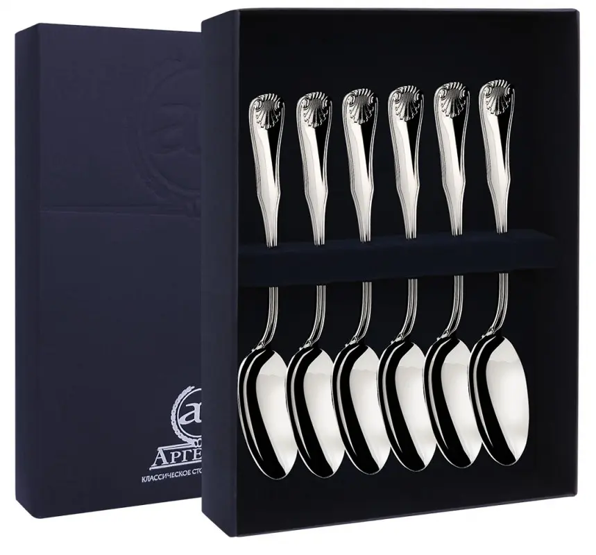 Серебряный набор «Визит» 6 чайных ложек